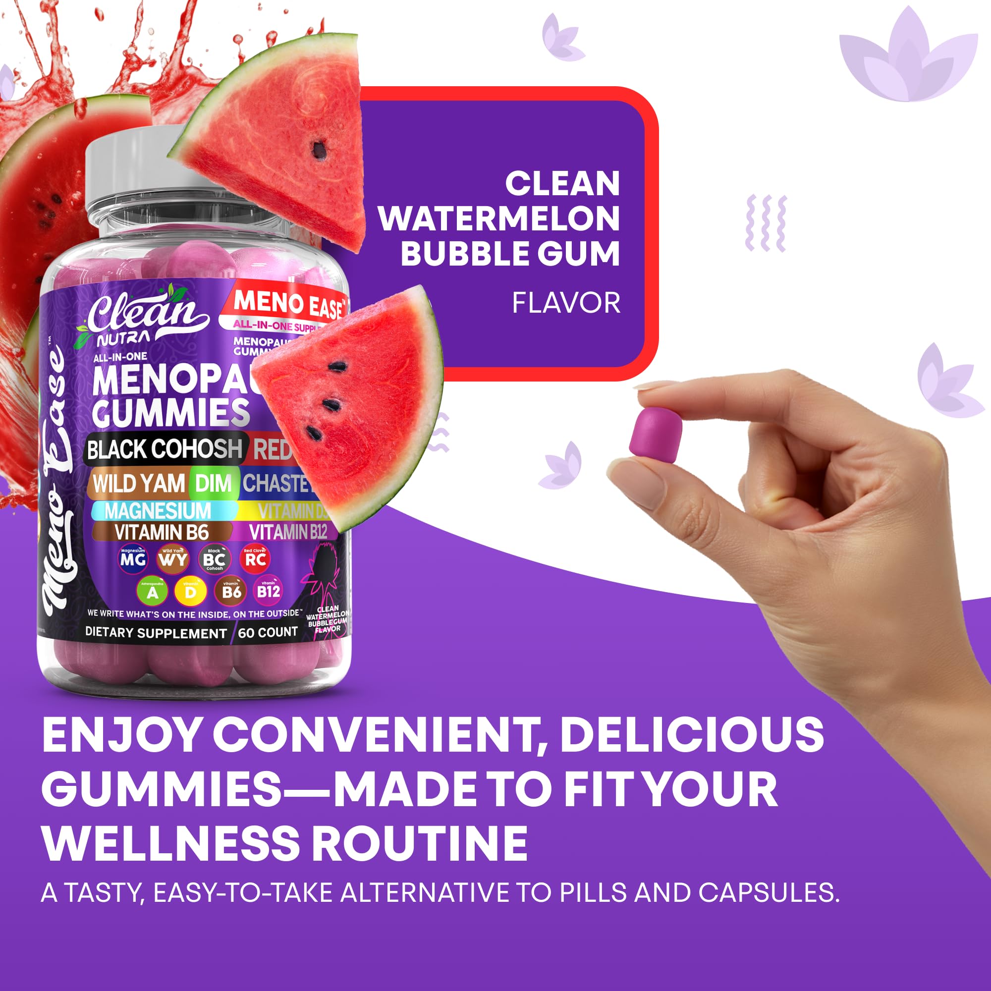 Clean Nutraceuticals vitamin D3 B12 B6 gummies illustrate daily wellness support