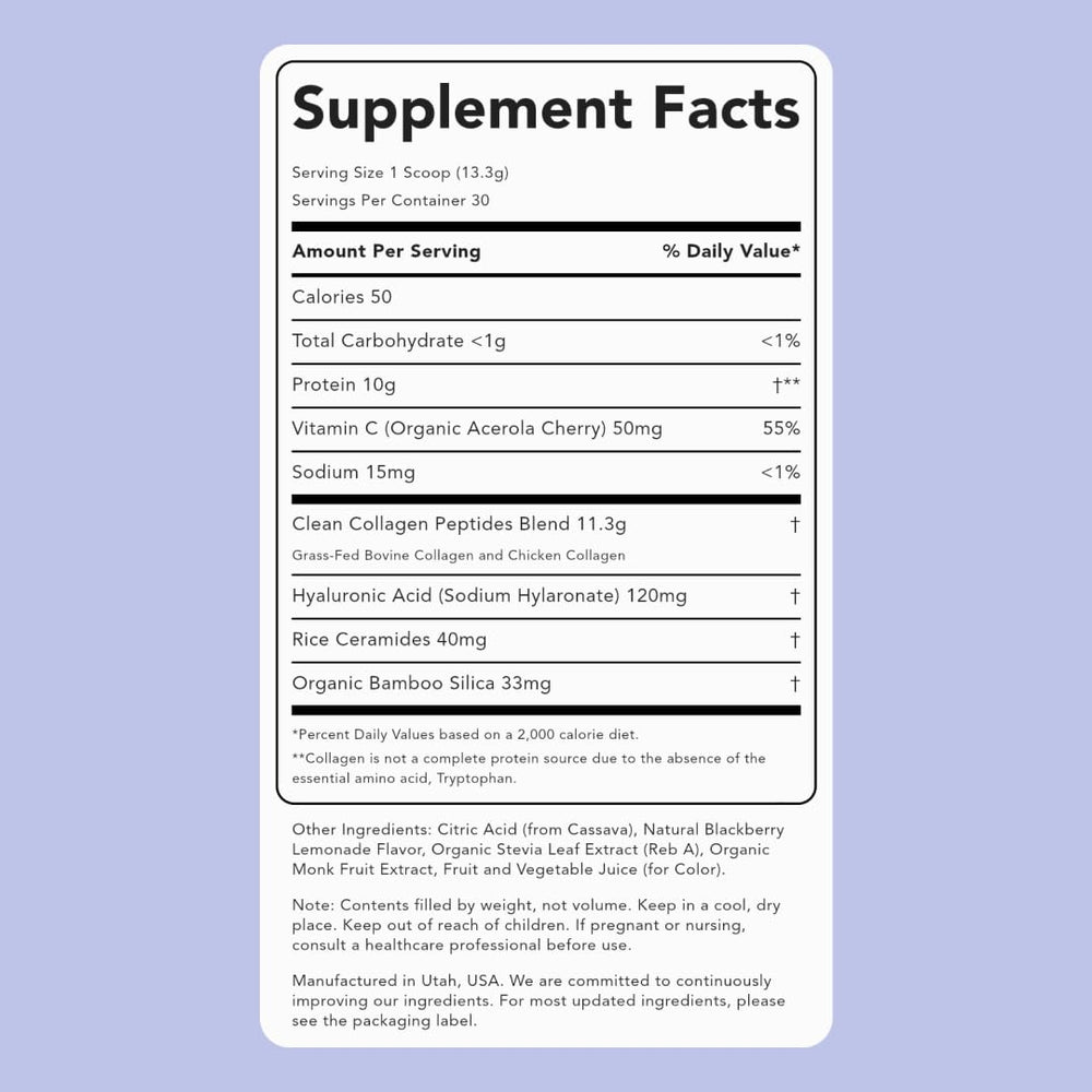 Collagen powder Beauty Blend scoop for easy daily measurement