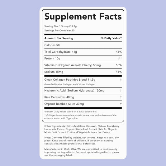 Collagen powder Beauty Blend scoop for easy daily measurement