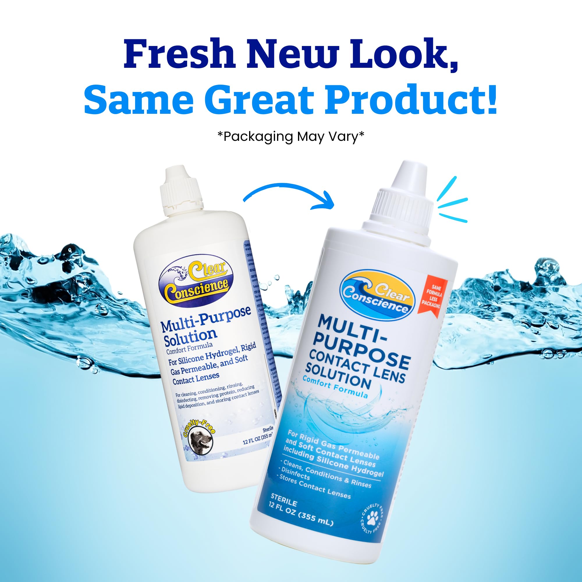 Clear Conscience three-pack packaging ideal for travel or sharing.