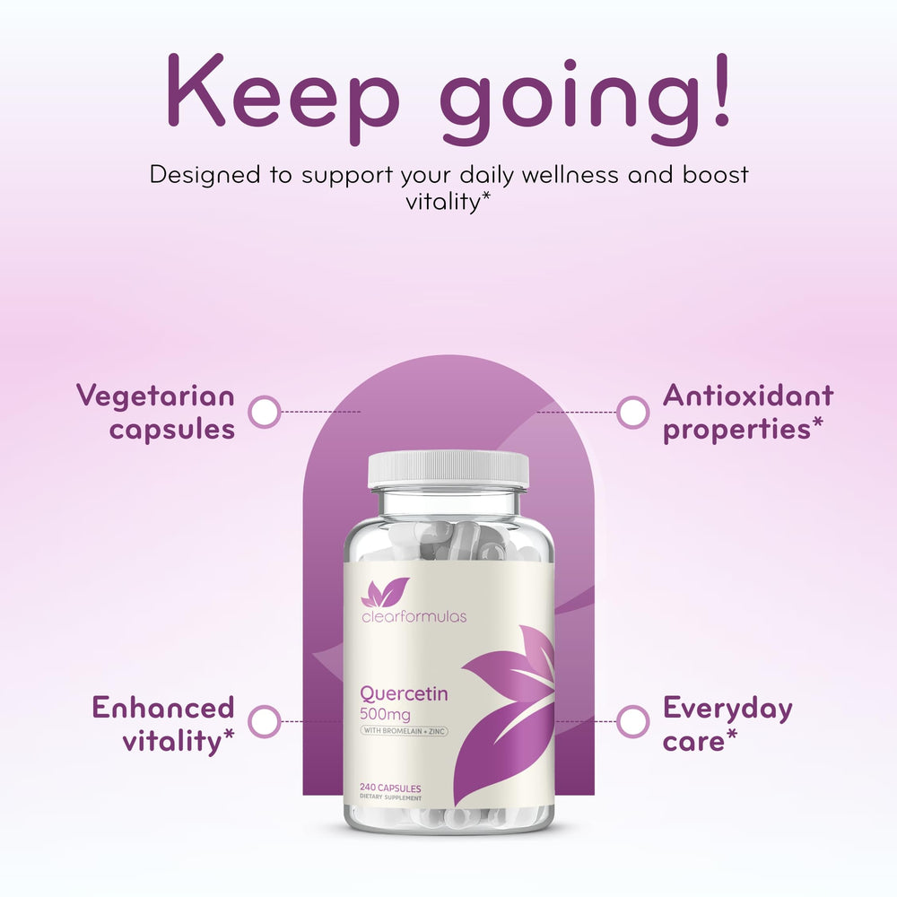 Clear Formulas capsules in hand illustrate a simple daily wellness ritual.