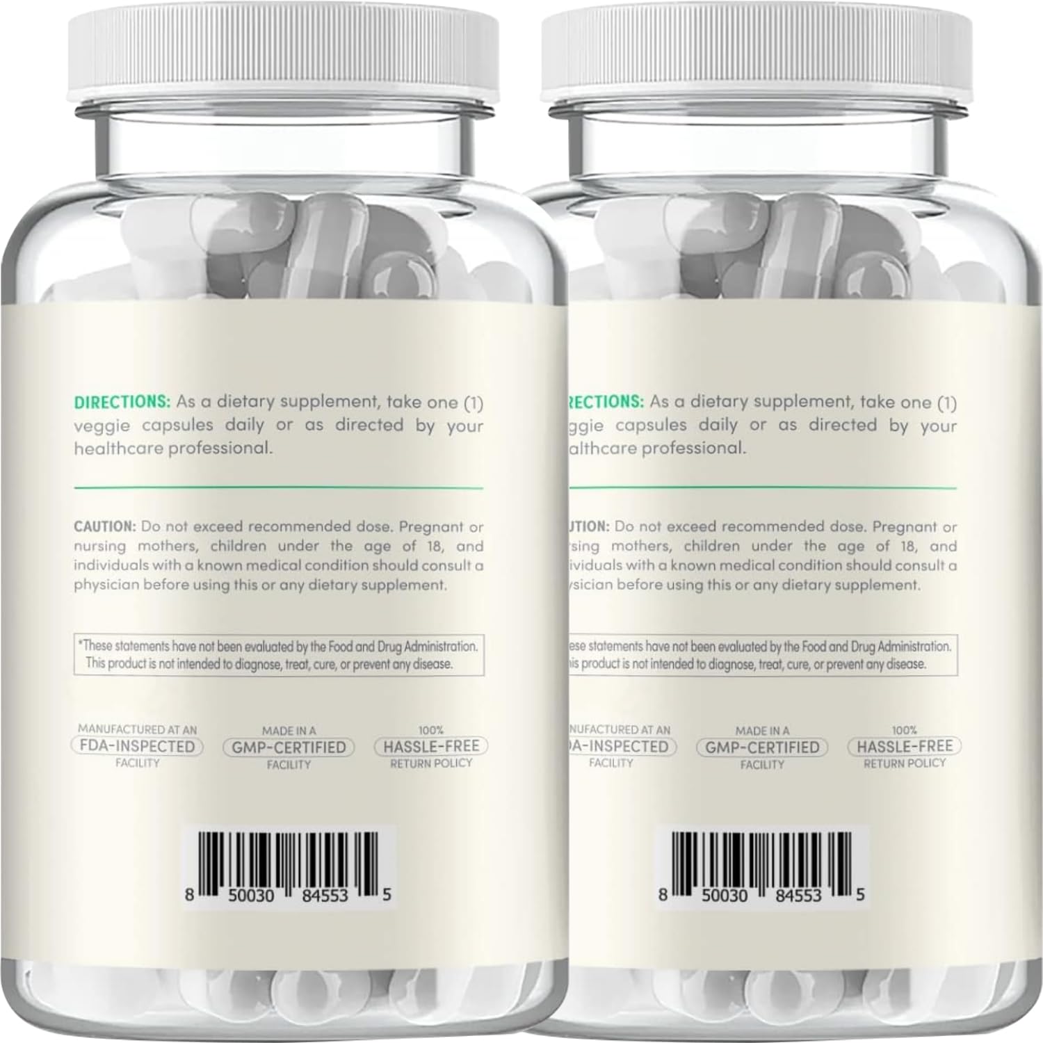 Close-up of Clear Formulas capsules highlighting flush-free B3 for comfortable daily use