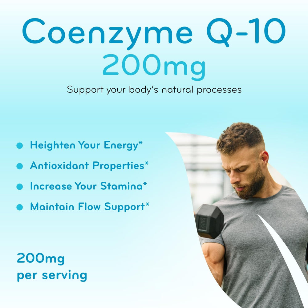 Clear Formulas CoQ10 200mg daily routine scene for on-the-go support