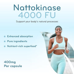 Clear Formulas nattokinase 4000fu bottle packaging on desk in clean setting