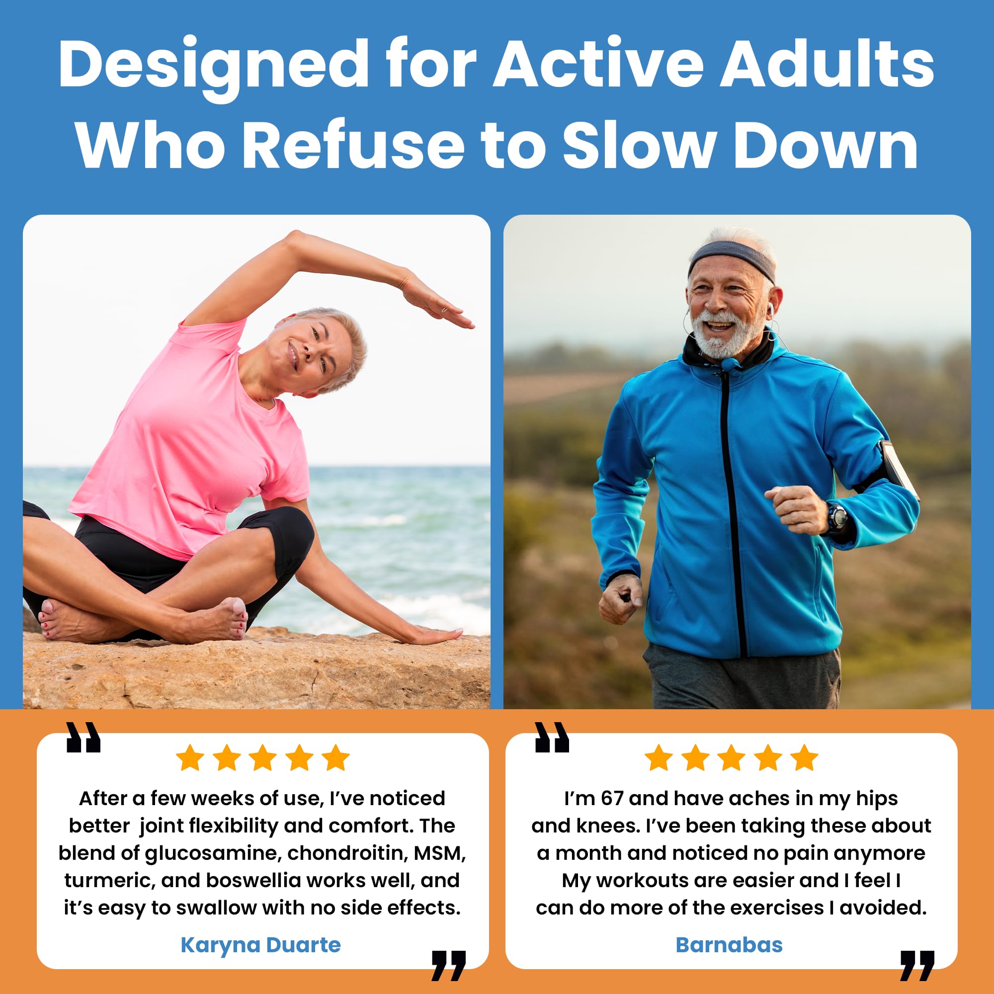 Clear Joint being used during workout shows mobility support.