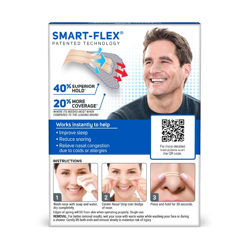 Dermatologist Tested badge on Clear Passage nasal strip for sensitive skin.