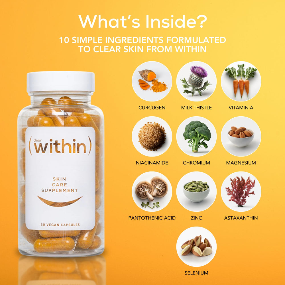 Clear Within turmeric-extract close-up emphasizing high bioavailability.