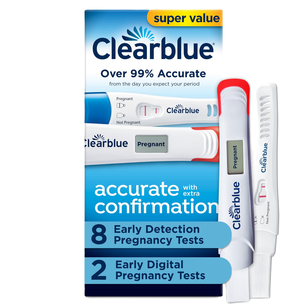 Clearblue Early Detection test strip showing early result and accuracy