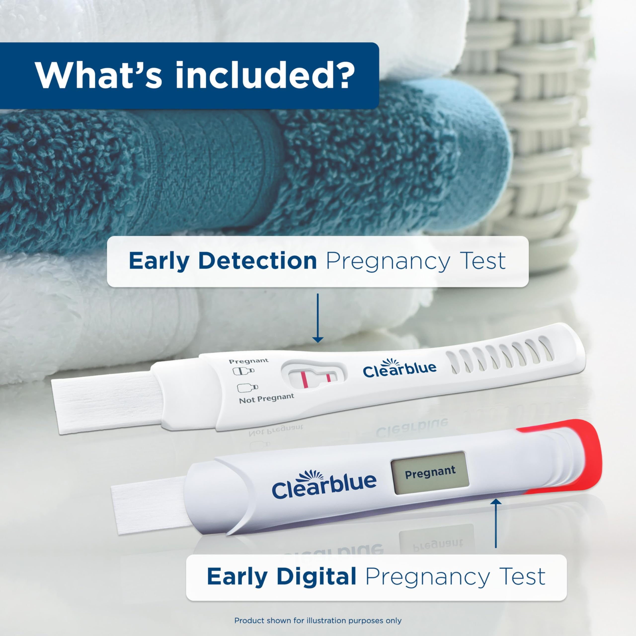 Clearblue Early Digital test display showing result in words for quick clarity