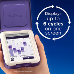Fertility monitor graph history on Clearblue device.