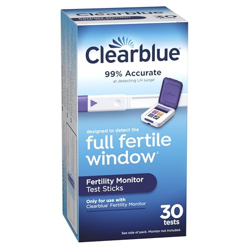 Clearblue packaging and test sticks laid out for setup.