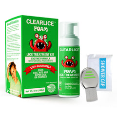 Clearlice foam bottle for easy application and fast lice treatment at home