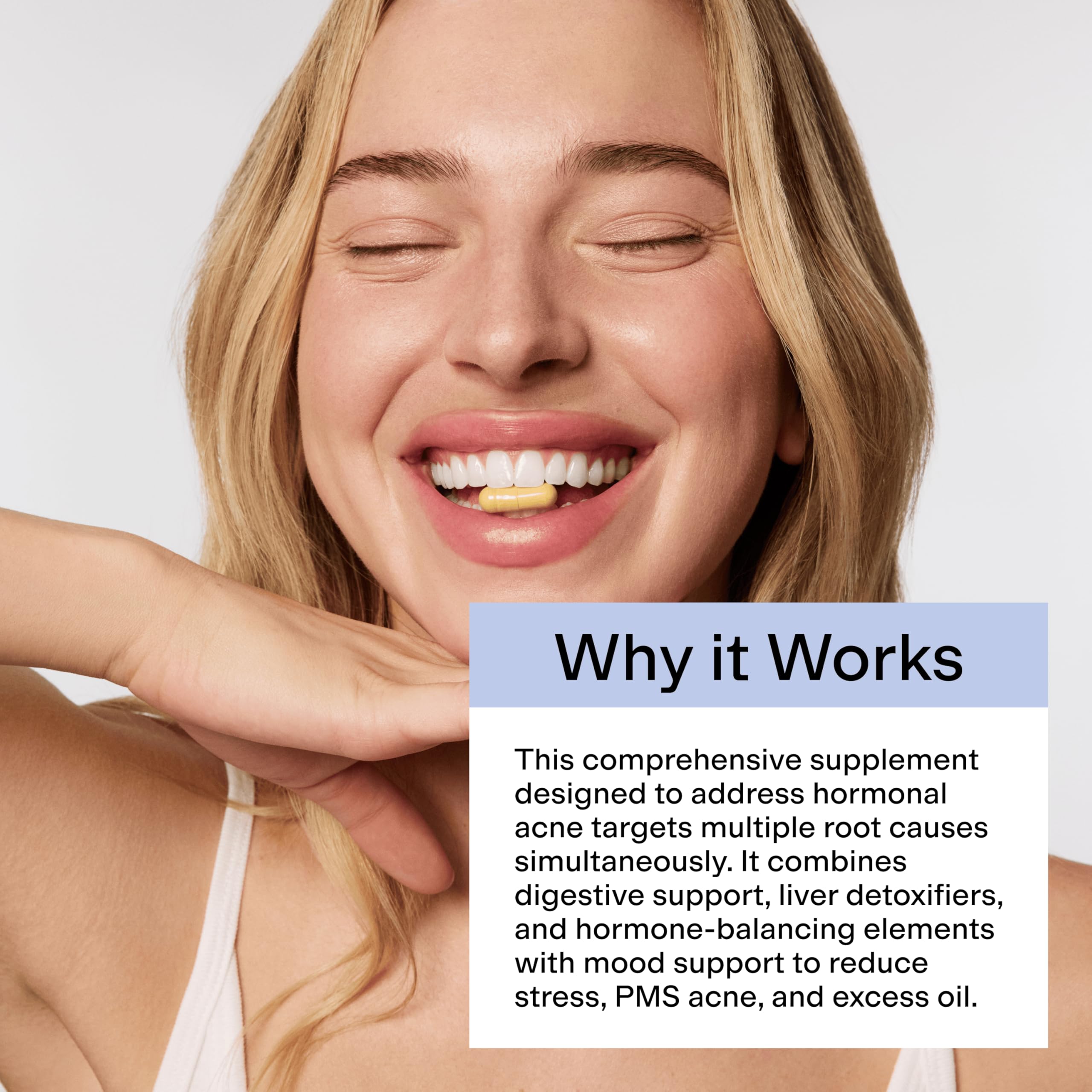 CLEARSTEM Mindbodyskin ingredients layout featuring turmeric and milk thistle.