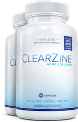 ClearZine bottle front showing teen-friendly skin clarity formula for daily support.