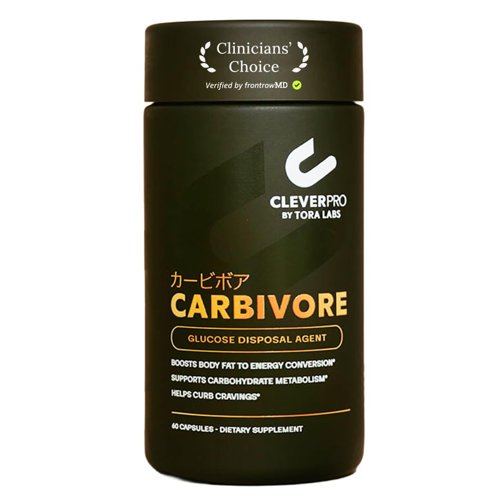 CleverPro Carbivore bottle front shows sleek packaging for steady daily energy.