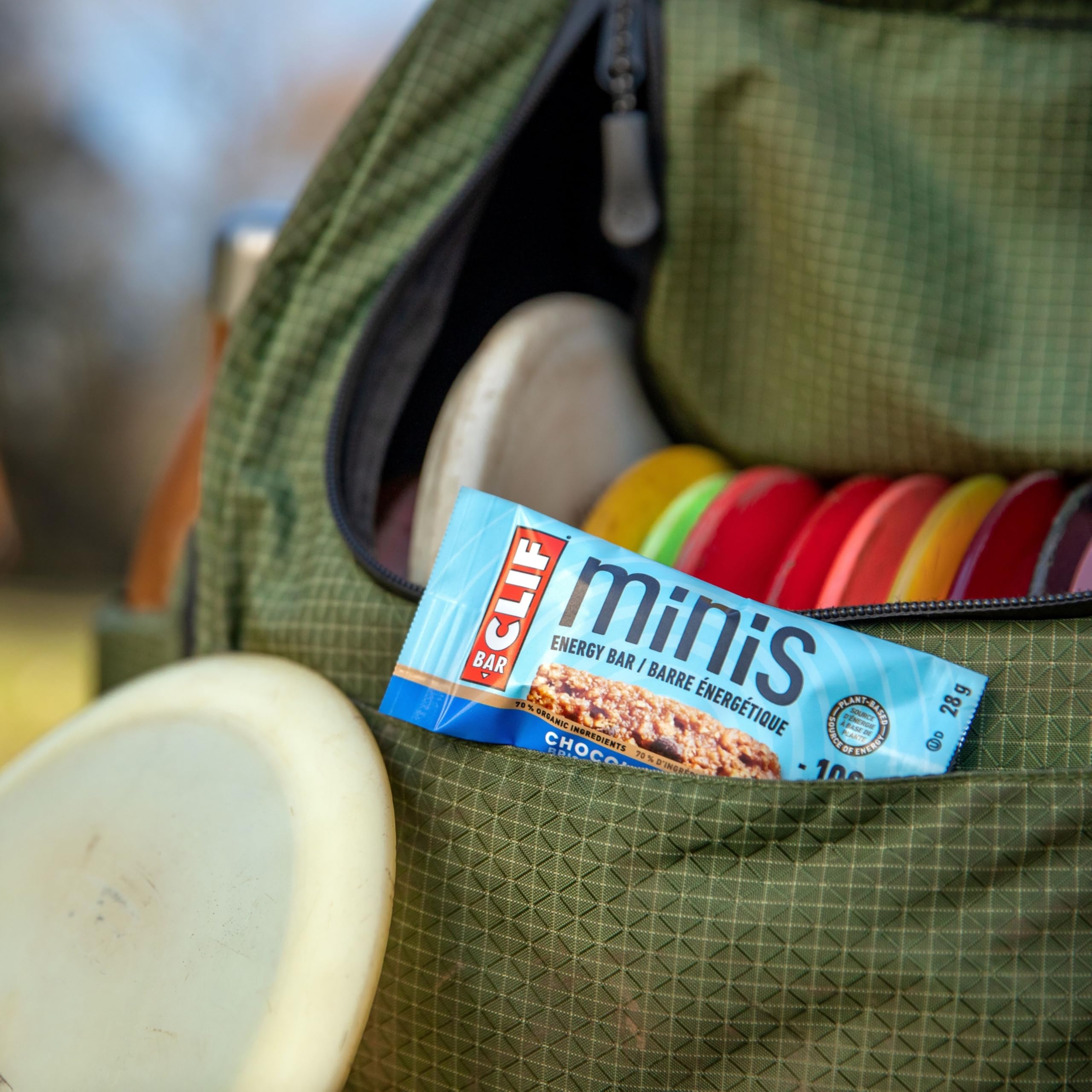 CLIF Bar Minis Non-GMO snack with natural flavor options.