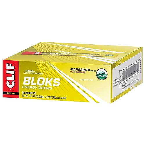 CLIF BLOKS Margarita 3X Sodium shows caffeine level for alertness