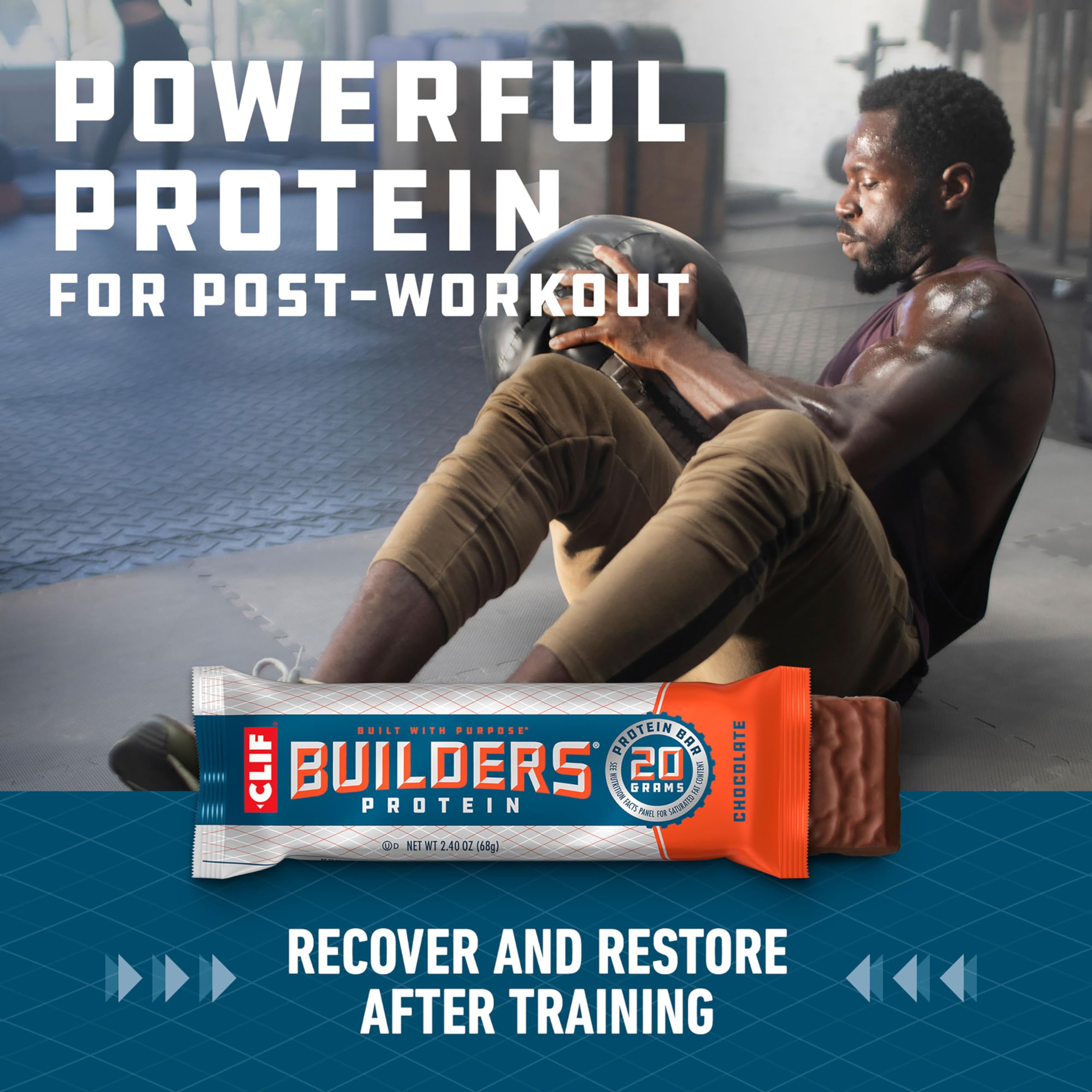CLIF Builders gluten-free crunch pack emphasizes clean nutrition for active days.