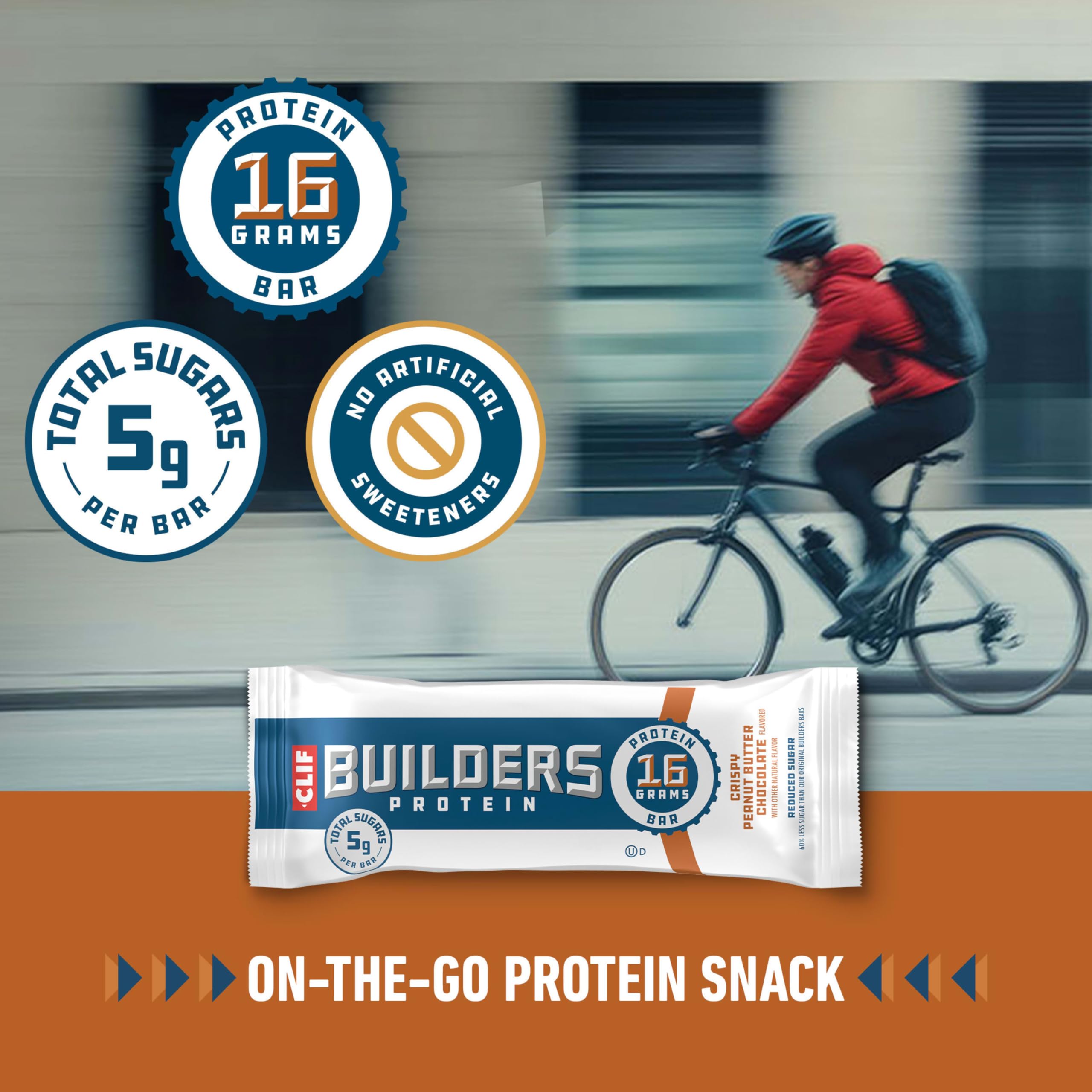 CLIF BUILDERS gluten-free label on packaging