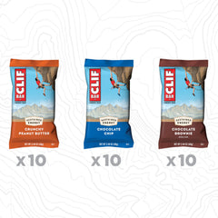 CLIF Bar variety pack Chocolate Brownie bars with rich flavor and energy