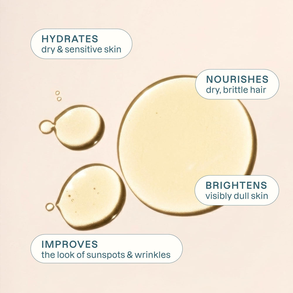 Cliganic Apricot Oil pours smoothly for easy facial and body application.