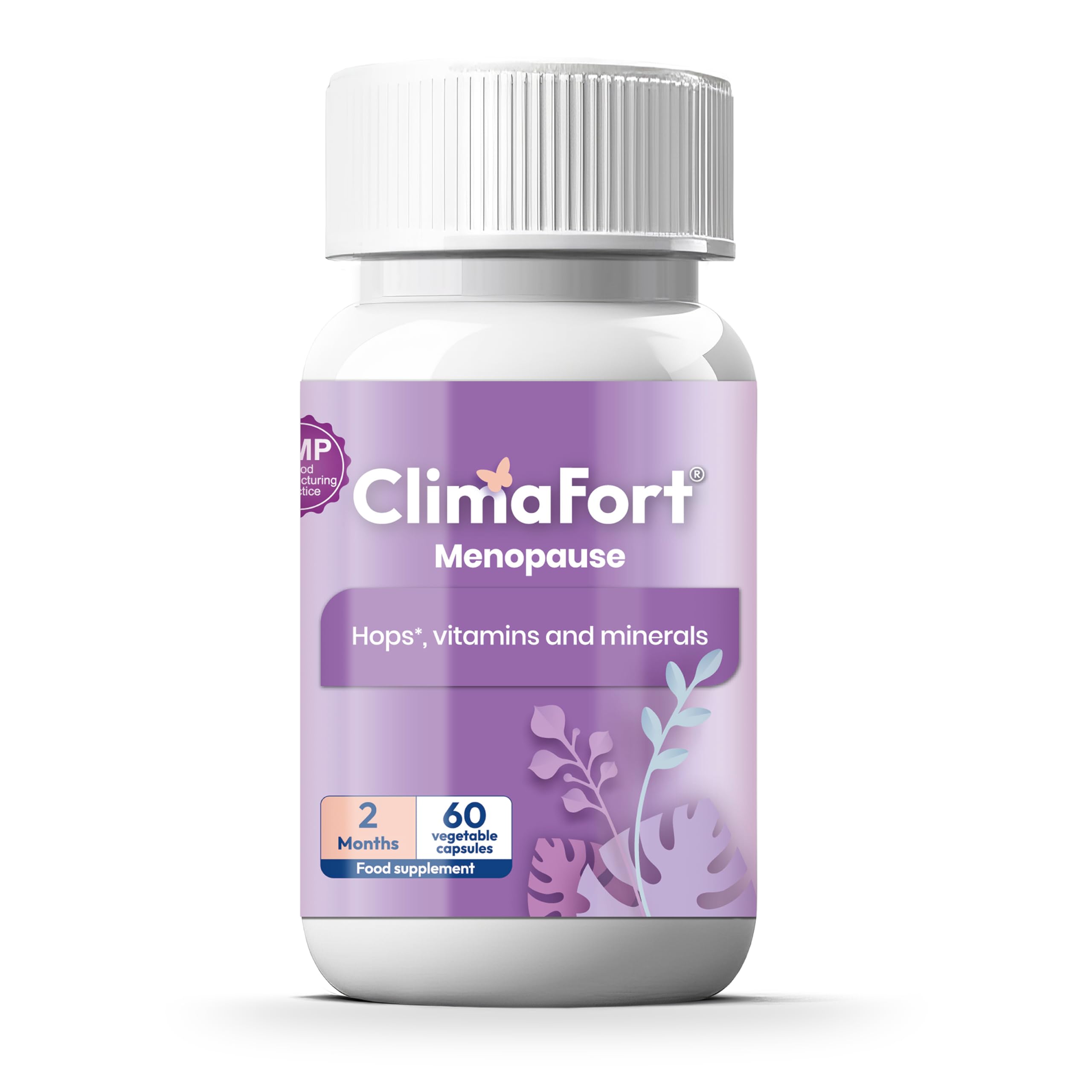 Climafort bottle-front for a two-month menopause relief plan