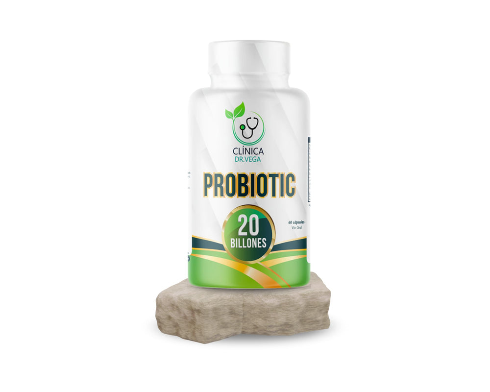 Clinica Dr Vega probiotic capsules 60-count for consistent daily use.