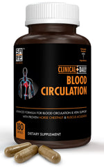 Clinical Daily blood circulation supplement bottle supporting healthy blood flow and vein health