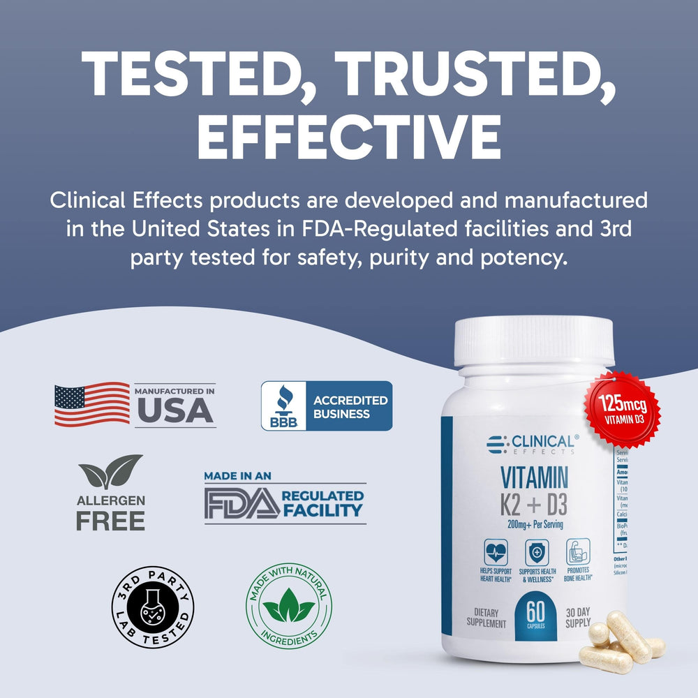 Clinical Effects Made in USA seal signals quality and trust.