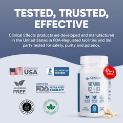 Clinical Effects Made in USA seal signals quality and trust.