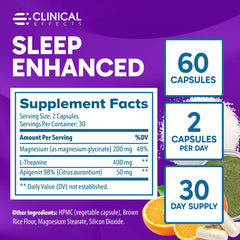 Clinical Effects Sleep Enhanced packaging on a bedside table for easier bedtime rituals.