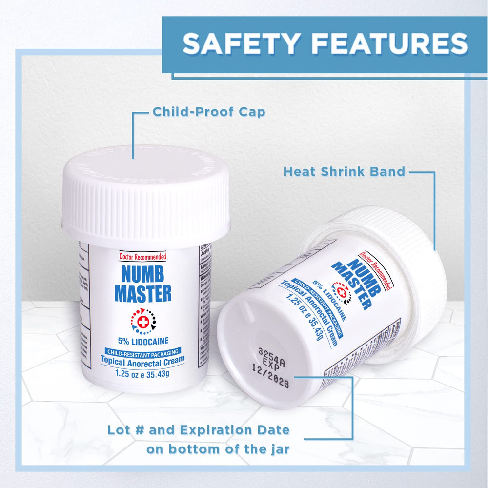 Child-resistant cap on Clinical Resolution Numb Master lidocaine cream