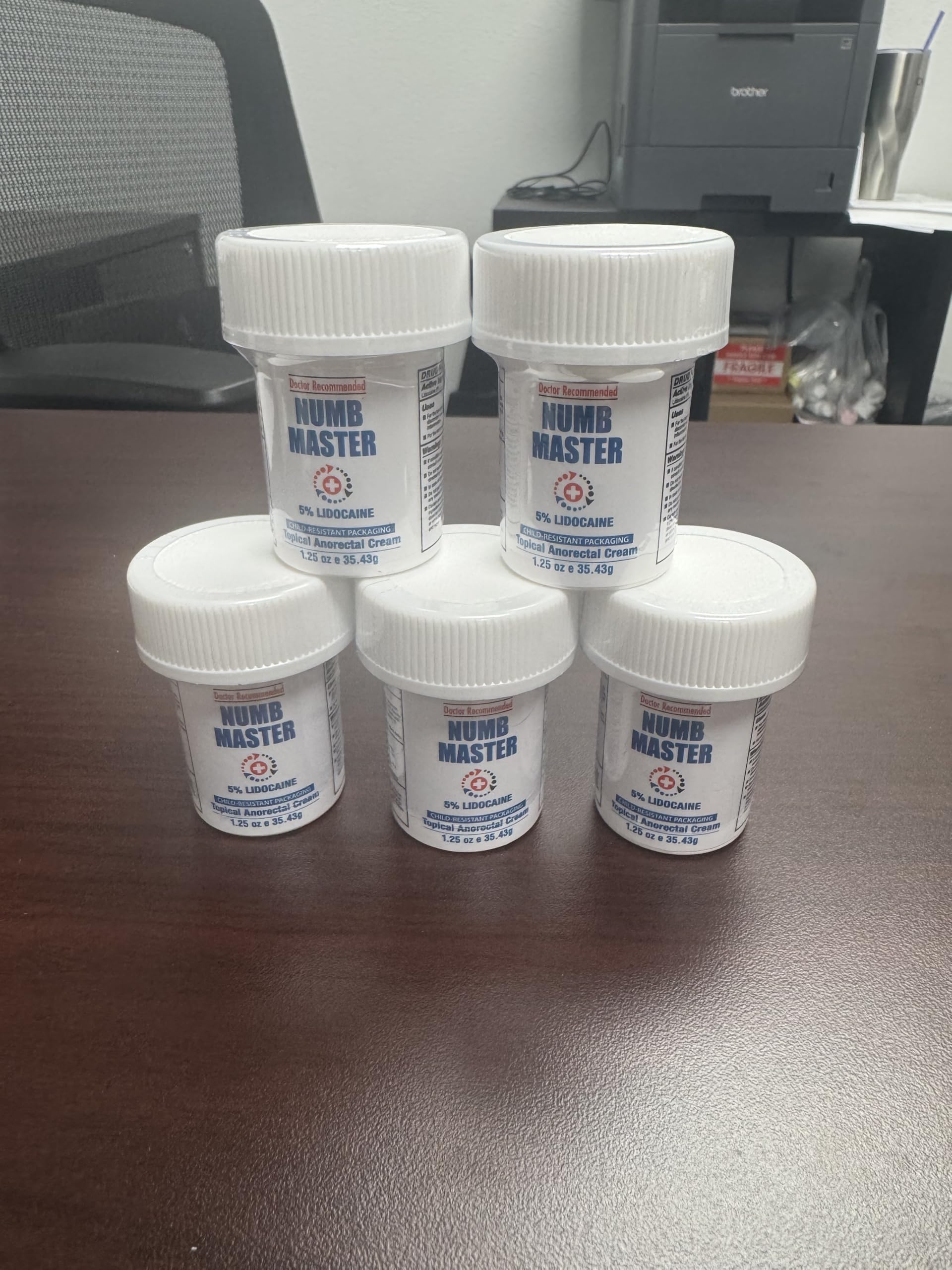 Shelf display of Clinical Resolution Numb Master lidocaine cream