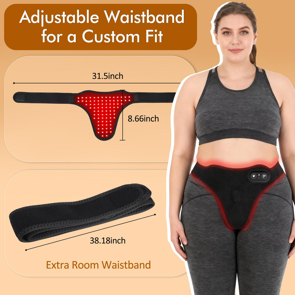 Clocness pad shows adjustable heat levels and a built-in timer for convenient sessions.