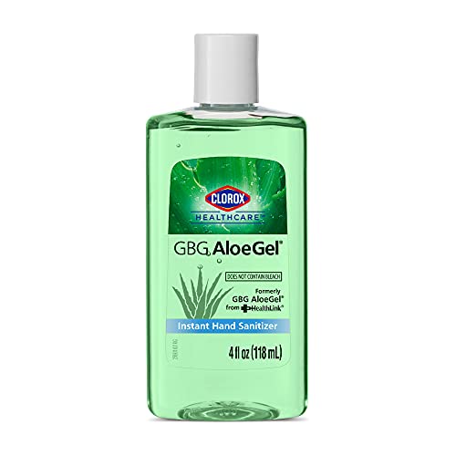 Clorox AloeGel bottle on desk ready for quick sanitizing between tasks.