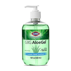 Close-up of the Clorox AloeGel label highlighting 64% ethyl alcohol.