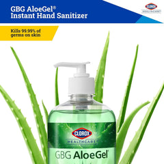 Clorox AloeGel label highlights 64% ethyl alcohol content.