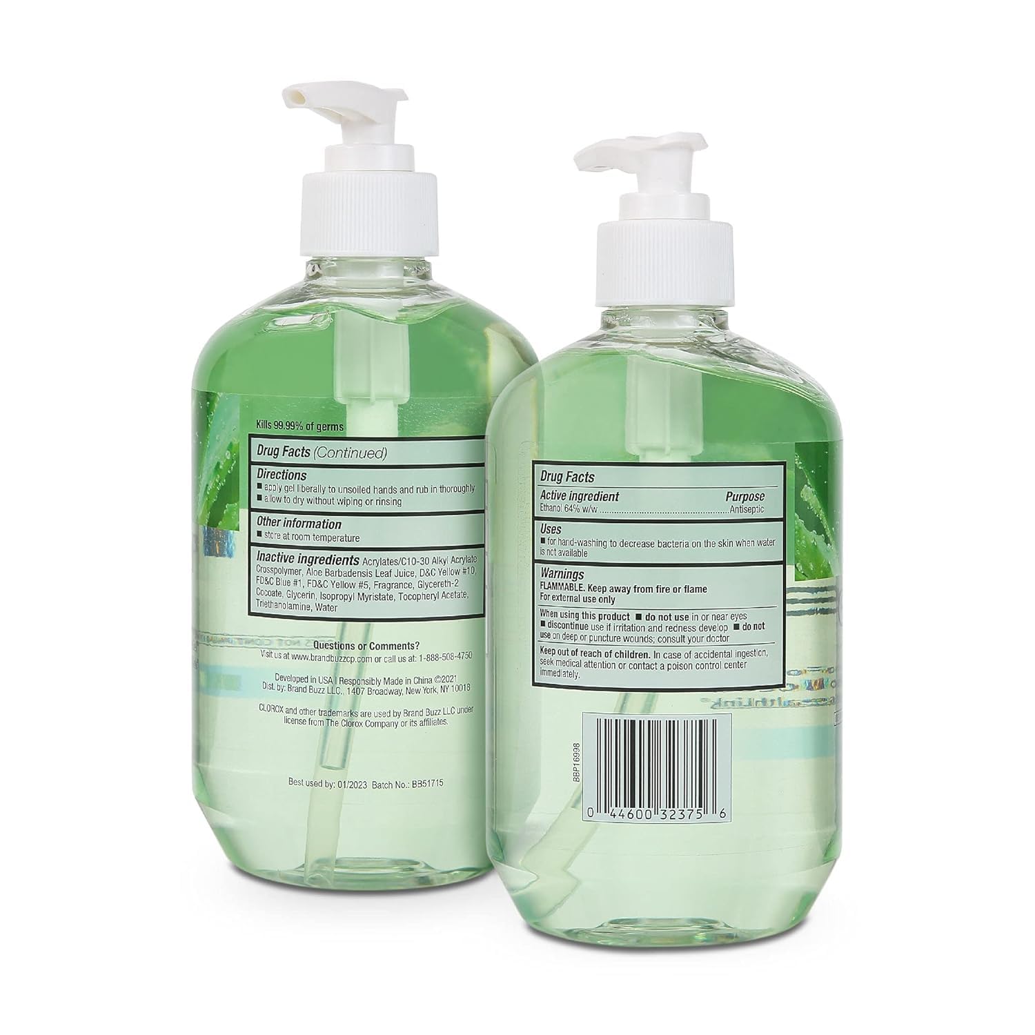 Clorox AloeGel being dispensed onto hands for sanitizing.