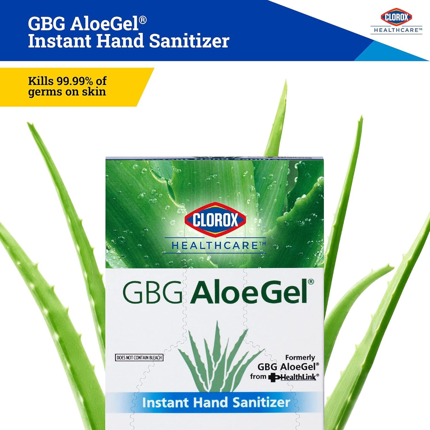 Clorox AloeGel moisturizing sanitizer gel with aloe vera.