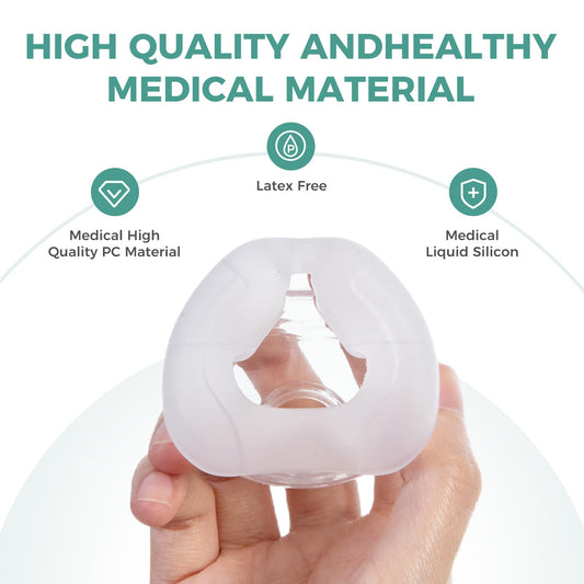 Soft silicone cushion for N20 keeps the nose comfortable during sleep.