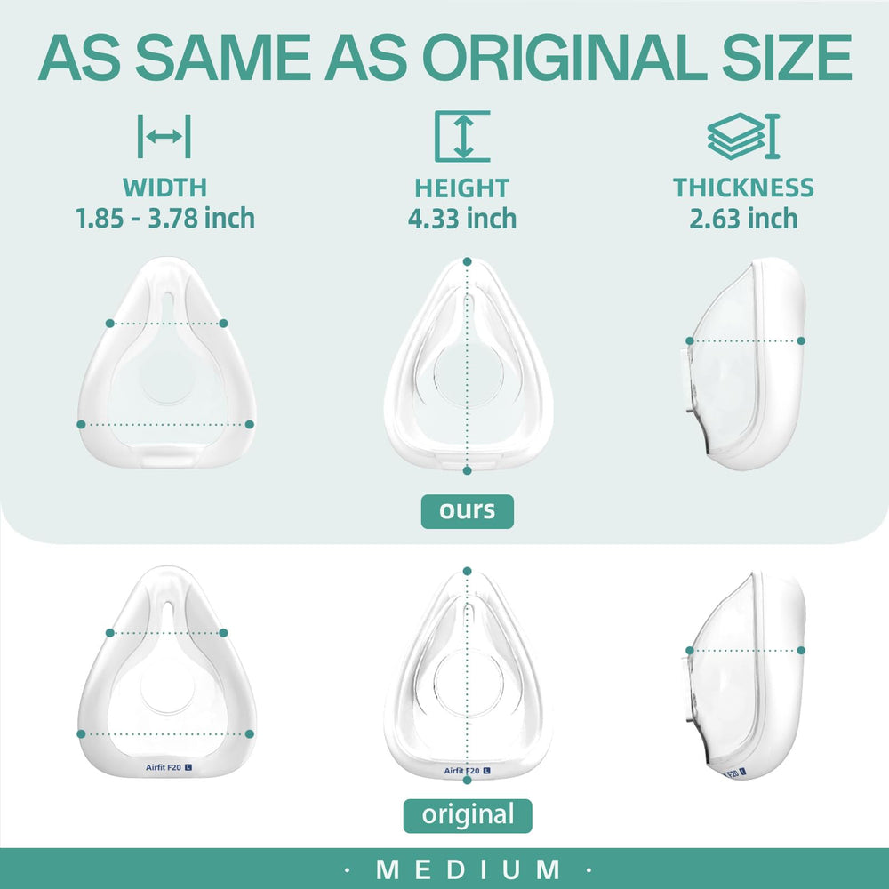 CloudCruze cushion seal and fit demonstrates full-face coverage for a restful night.