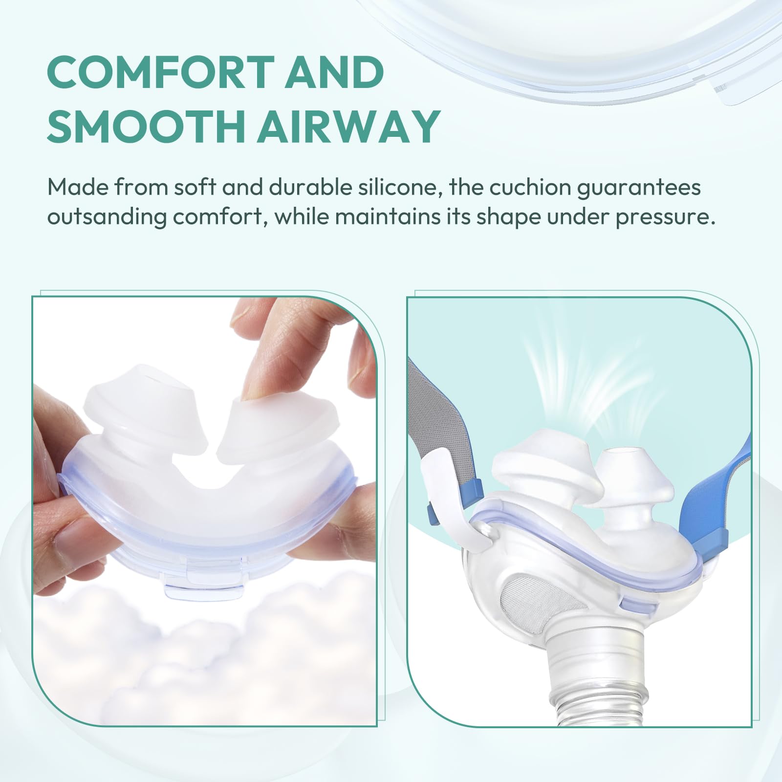Cloudcruze easy-install nasal pillow makes swapping quick and clean