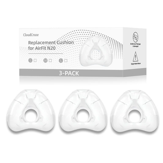 Cloudcruze nasal cushion secure-fit ensures snug connection for uninterrupted sleep.