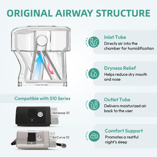 Cloudcruze replacement water chamber for AirCurve 10 supports consistent moisture delivery and secure fit.
