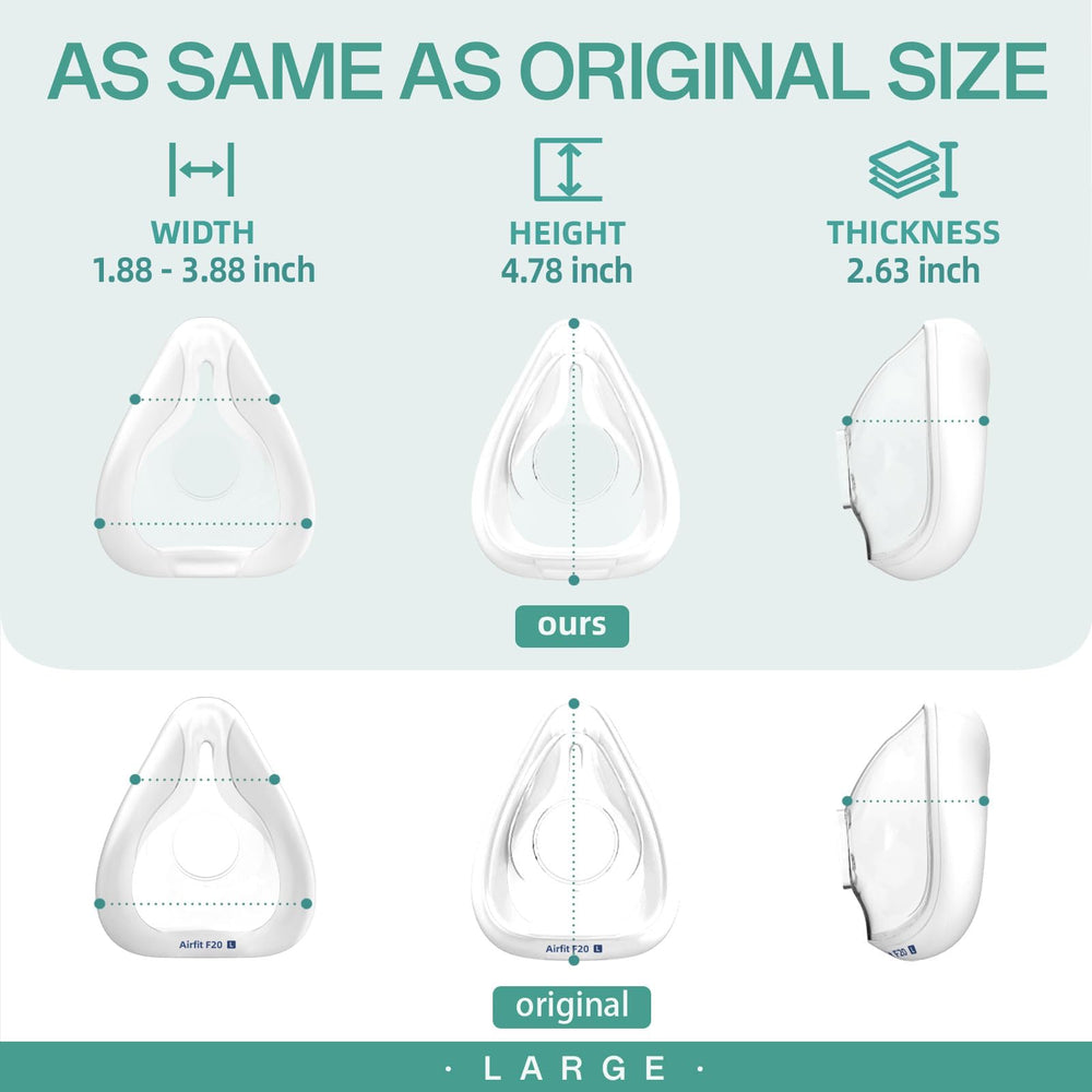 Cloudcruze soft silicone cushion conforms to facial contours to reduce leaks and boost comfort.