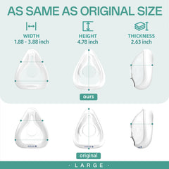 Cloudcruze soft silicone cushion conforms to facial contours to reduce leaks and boost comfort.