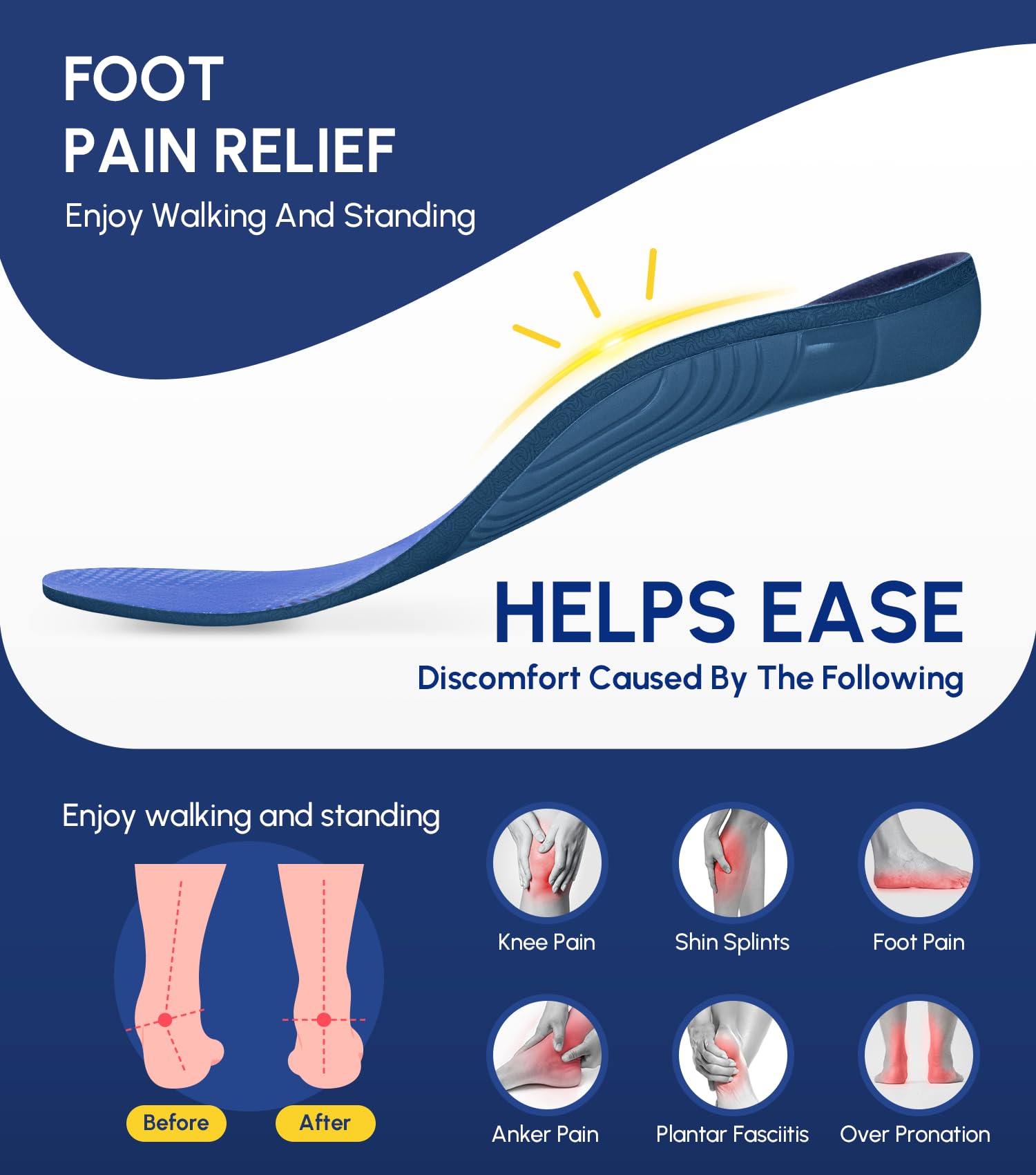Cloudflo insoles side profile highlighting slim design and shock absorption