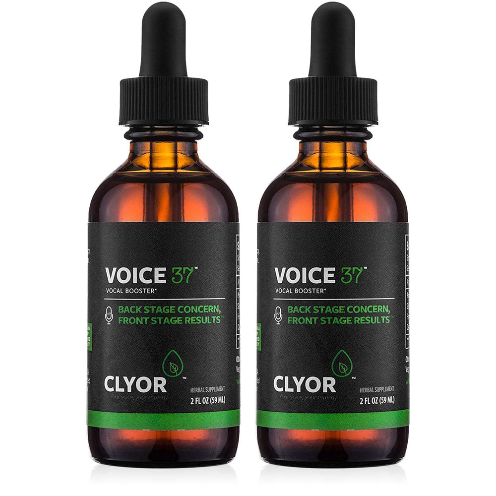 CLYOR Voice37 bottle front view for natural vocal support