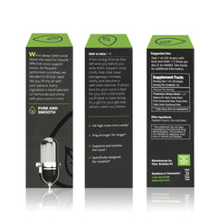 CLYOR Voice37 label closeup shows organic ingredients for throat comfort