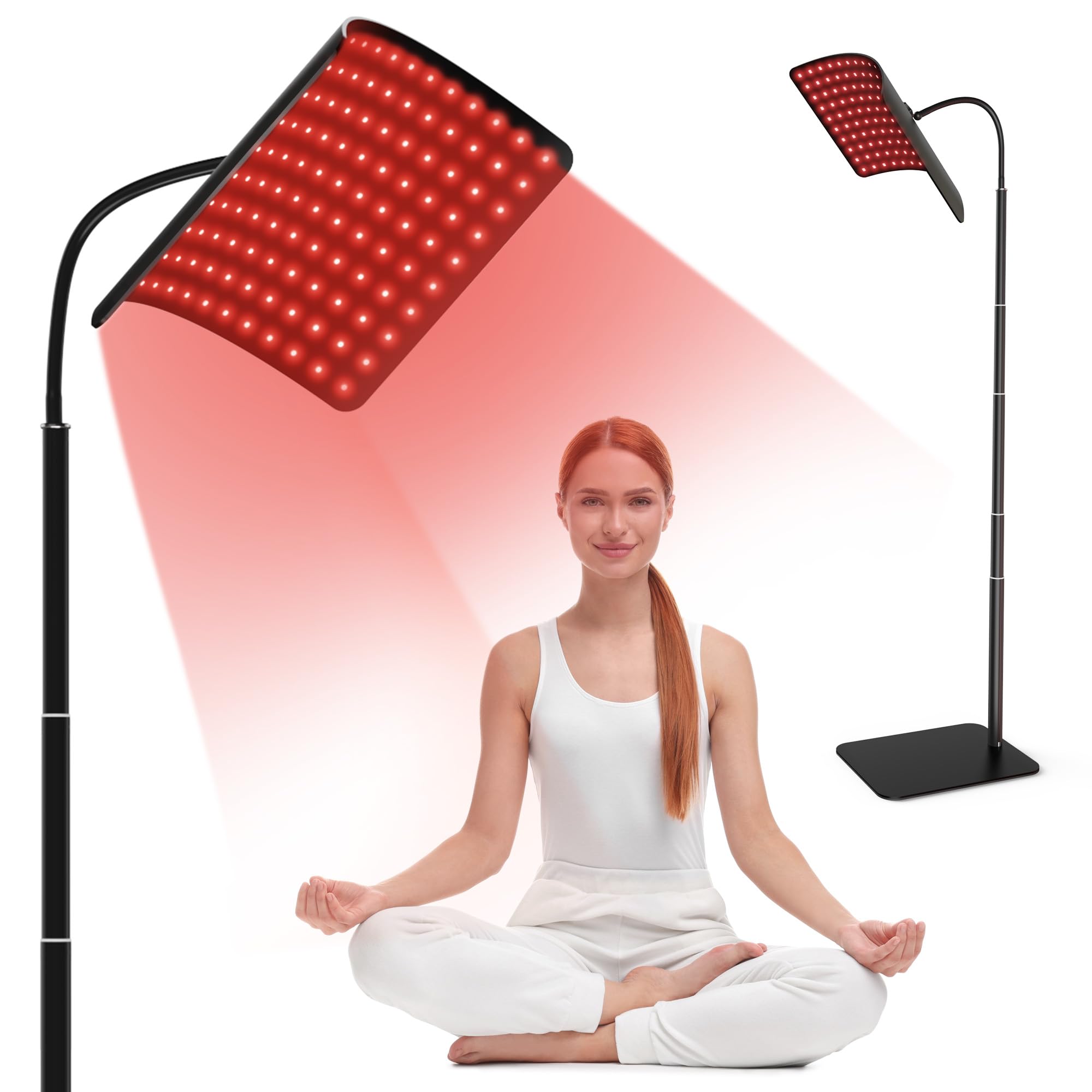 CMICE red light therapy panel on stand, front view promotes at-home skin rejuvenation and relief
